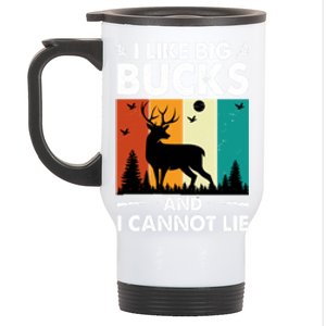 I Like Big Bucks And I Cannot Lie Hunting Gift Stainless Steel Travel Mug