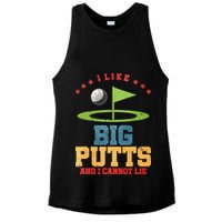 I like Big Putts And I Cannot Lie Funny Golf Ladies PosiCharge Tri-Blend Wicking Tank