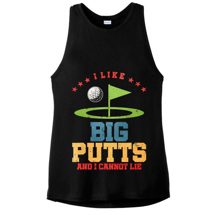 I like Big Putts And I Cannot Lie Funny Golf Ladies PosiCharge Tri-Blend Wicking Tank