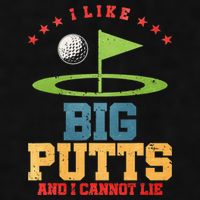 I like Big Putts And I Cannot Lie Funny Golf Ladies PosiCharge Tri-Blend Wicking Tank