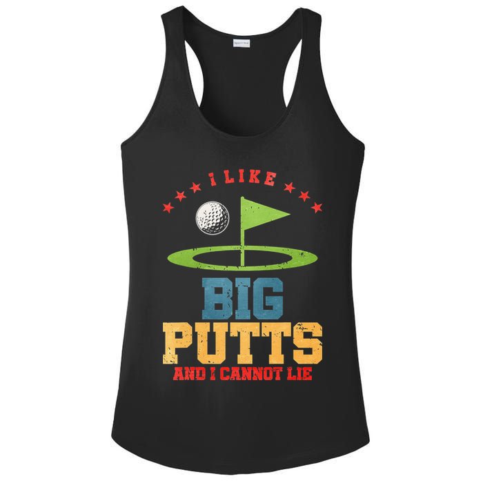 I like Big Putts And I Cannot Lie Funny Golf Ladies PosiCharge Competitor Racerback Tank
