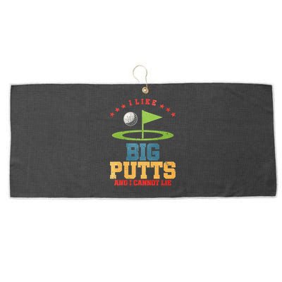 I like Big Putts And I Cannot Lie Funny Golf Large Microfiber Waffle Golf Towel