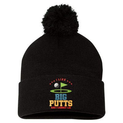 I like Big Putts And I Cannot Lie Funny Golf Pom Pom 12in Knit Beanie
