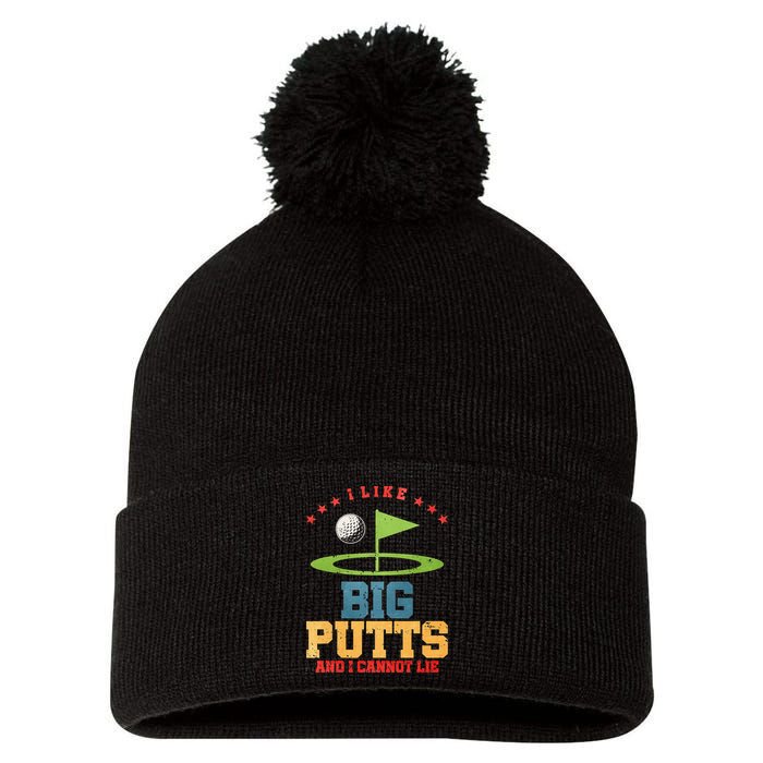 I like Big Putts And I Cannot Lie Funny Golf Pom Pom 12in Knit Beanie