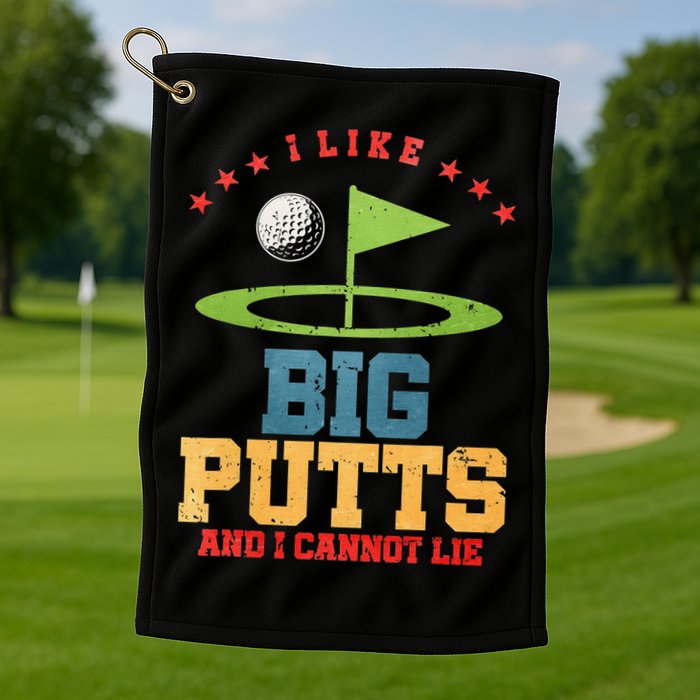 I like Big Putts And I Cannot Lie Funny Golf Golf Towel