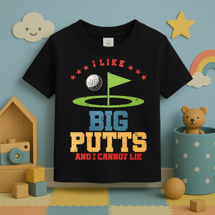 I like Big Putts And I Cannot Lie Funny Golf Toddler T-Shirt