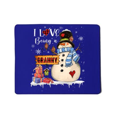 I Love Being A Granny Snow Xmas Santa Family Christmas Gift Mousepad