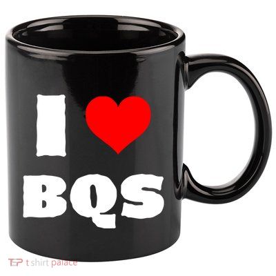 I Love Bqs 11oz C Handle Ceramic Mug