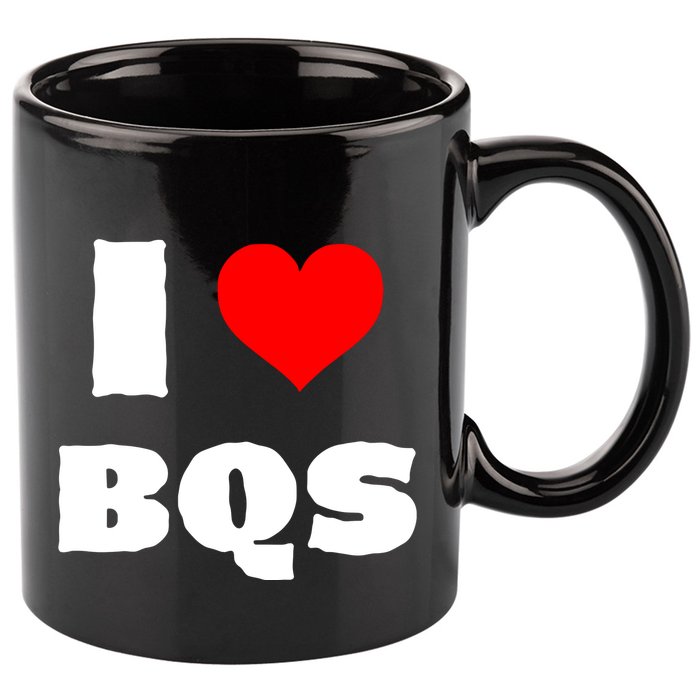 I Love Bqs 11oz C Handle Ceramic Mug