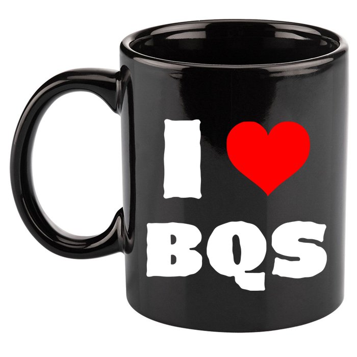 I Love Bqs 11oz C Handle Ceramic Mug