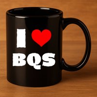 I Love Bqs 11oz C Handle Ceramic Mug