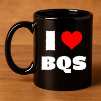I Love Bqs 11oz C Handle Ceramic Mug