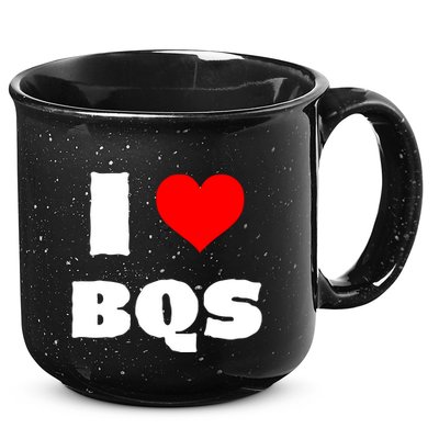 I Love Bqs 15oz Campfire Ceramic Mug