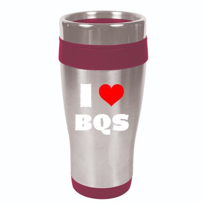 I Love Bqs 16oz Travel Tumbler