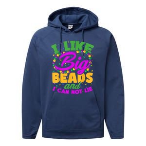 I Like Big Beads And I Can Not Lie. Performance Fleece Hoodie