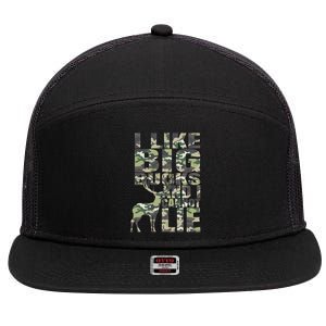 I Like Big Bucks And I Cannot Lie Hunting Deer Archery Rifle Gift 7 Panel Mesh Trucker Snapback Hat