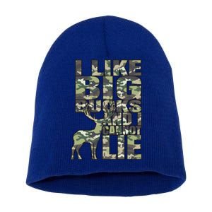 I Like Big Bucks And I Cannot Lie Hunting Deer Archery Rifle Gift Short Acrylic Beanie