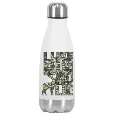 I Like Big Bucks And I Cannot Lie Hunting Deer Archery Rifle Gift Stainless Steel Insulated Water Bottle