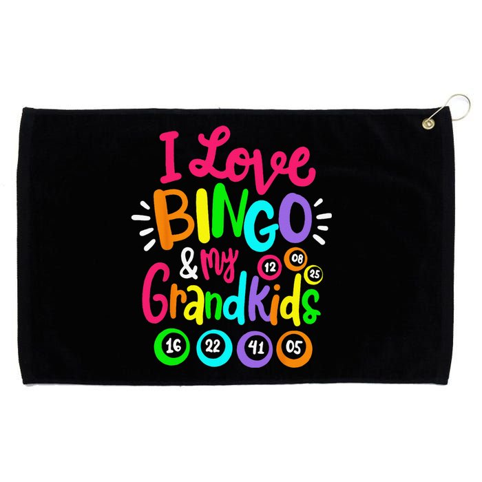 I Love Bingo And My Grand Funny Bingo Player Grommeted Golf Towel