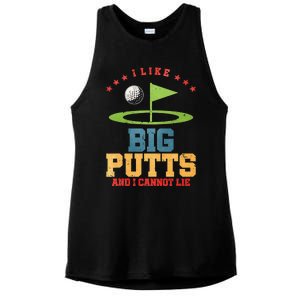 I Like Big Putts And I Cannot Lie Funny Golf Player Ladies PosiCharge Tri-Blend Wicking Tank