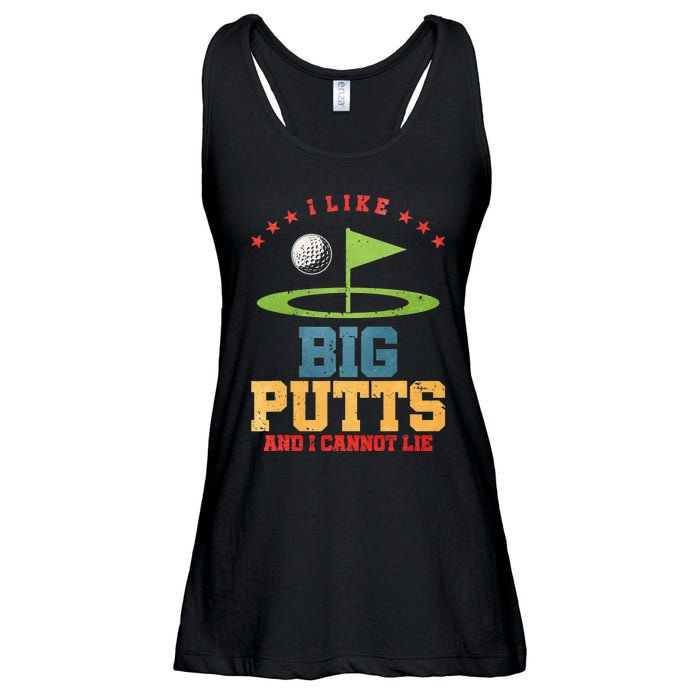 I Like Big Putts And I Cannot Lie Funny Golf Player Ladies Essential Flowy Tank