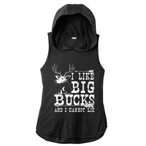 I Like Big Bucks And I Cannot Lie Gift Deer Hunting Gift Ladies PosiCharge Tri-Blend Wicking Draft Hoodie Tank