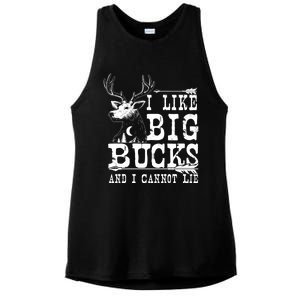 I Like Big Bucks And I Cannot Lie Gift Deer Hunting Gift Ladies PosiCharge Tri-Blend Wicking Tank