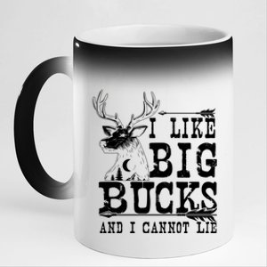 I Like Big Bucks And I Cannot Lie Gift Deer Hunting Gift 11oz Black Color Changing Mug