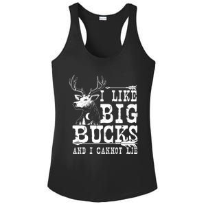 I Like Big Bucks And I Cannot Lie Gift Deer Hunting Gift Ladies PosiCharge Competitor Racerback Tank