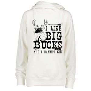 I Like Big Bucks And I Cannot Lie Gift Deer Hunting Gift Womens Funnel Neck Pullover Hood