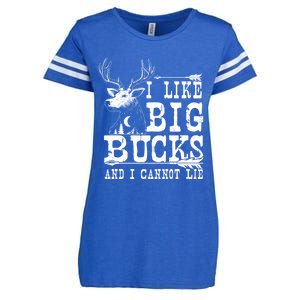 I Like Big Bucks And I Cannot Lie Gift Deer Hunting Gift Enza Ladies Jersey Football T-Shirt