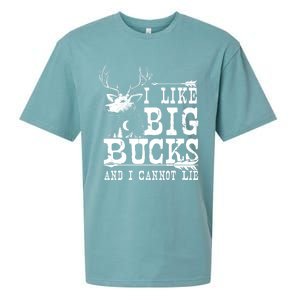 I Like Big Bucks And I Cannot Lie Gift Deer Hunting Gift Sueded Cloud Jersey T-Shirt