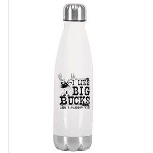 I Like Big Bucks And I Cannot Lie Gift Deer Hunting Gift Stainless Steel Insulated Water Bottle