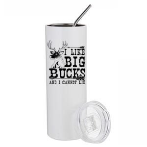 I Like Big Bucks And I Cannot Lie Gift Deer Hunting Gift Stainless Steel Tumbler