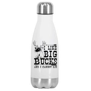 I Like Big Bucks And I Cannot Lie Gift Deer Hunting Gift Stainless Steel Insulated Water Bottle