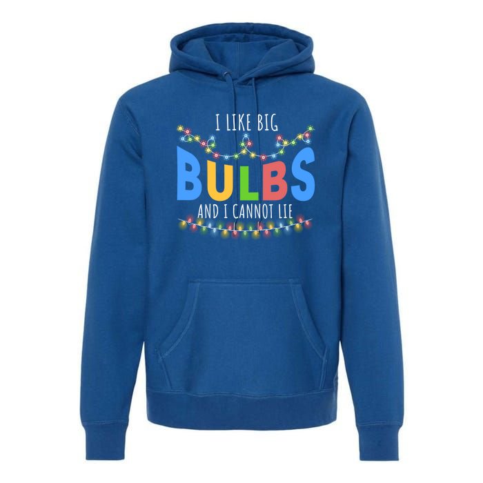 I Like Big Bulbs And I Cannot Lie Christmas Light Decorator Gift Premium Hoodie