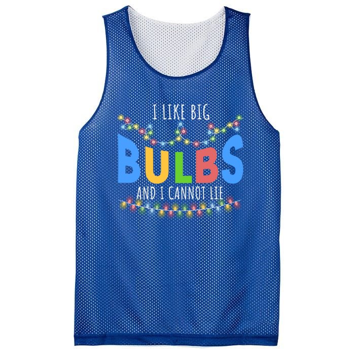 I Like Big Bulbs And I Cannot Lie Christmas Light Decorator Gift Mesh Reversible Basketball Jersey Tank