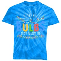 I Like Big Bulbs And I Cannot Lie Christmas Light Decorator Gift Kids Tie-Dye T-Shirt