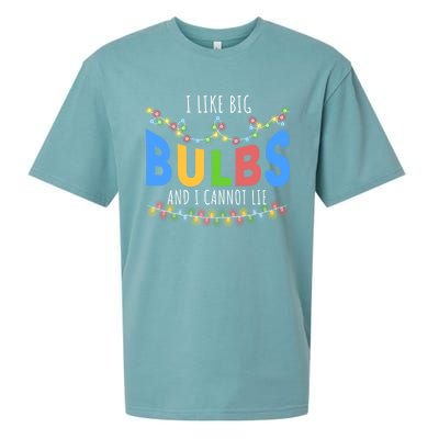 I Like Big Bulbs And I Cannot Lie Christmas Light Decorator Gift Sueded Cloud Jersey T-Shirt