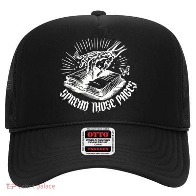 I Look Better Bent Over A Book Proud Smut Reader Book Lover High Crown Mesh Back Trucker Hat