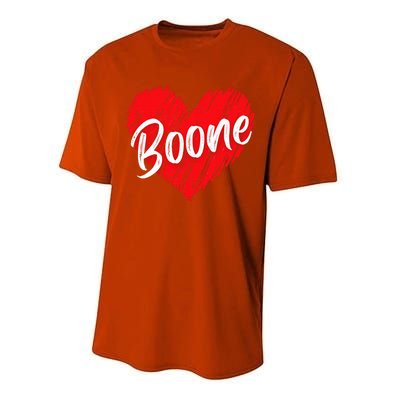 I Love Boone Heart Personalized Name Boone Performance Sprint T-Shirt