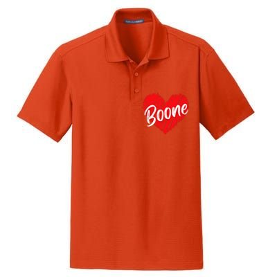 I Love Boone Heart Personalized Name Boone Dry Zone Grid Polo