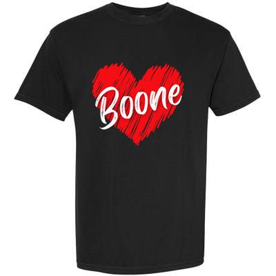 I Love Boone Heart Personalized Name Boone Garment-Dyed Heavyweight T-Shirt