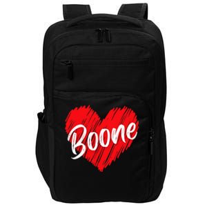 I Love Boone Heart Personalized Name Boone Impact Tech Backpack