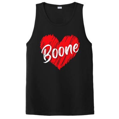 I Love Boone Heart Personalized Name Boone PosiCharge Competitor Tank