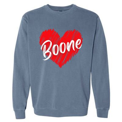 I Love Boone Heart Personalized Name Boone Garment-Dyed Sweatshirt