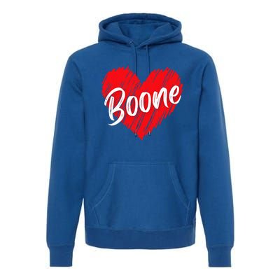 I Love Boone Heart Personalized Name Boone Premium Hoodie