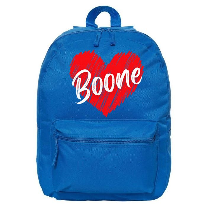 I Love Boone Heart Personalized Name Boone 16 in Basic Backpack