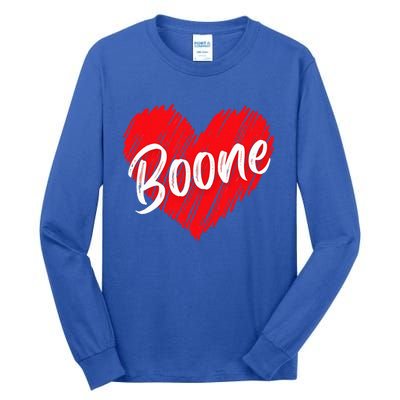 I Love Boone Heart Personalized Name Boone Tall Long Sleeve T-Shirt