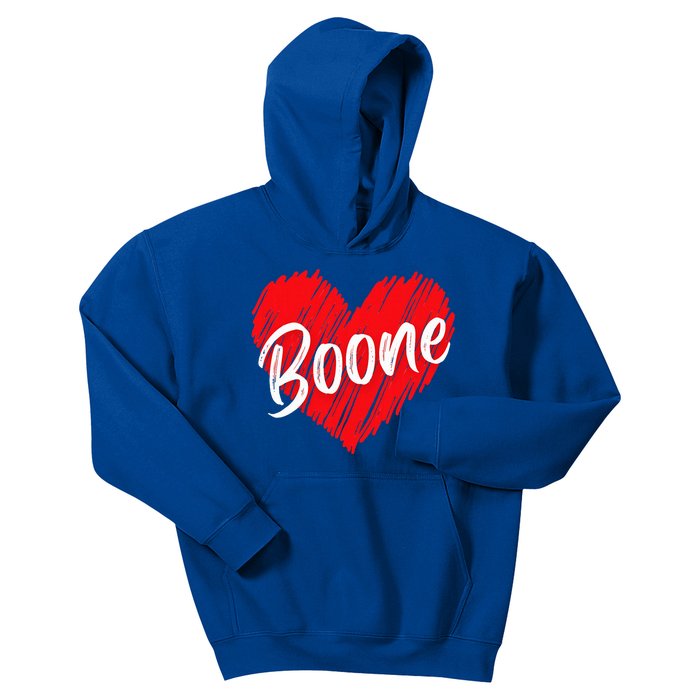 I Love Boone Heart Personalized Name Boone Kids Hoodie